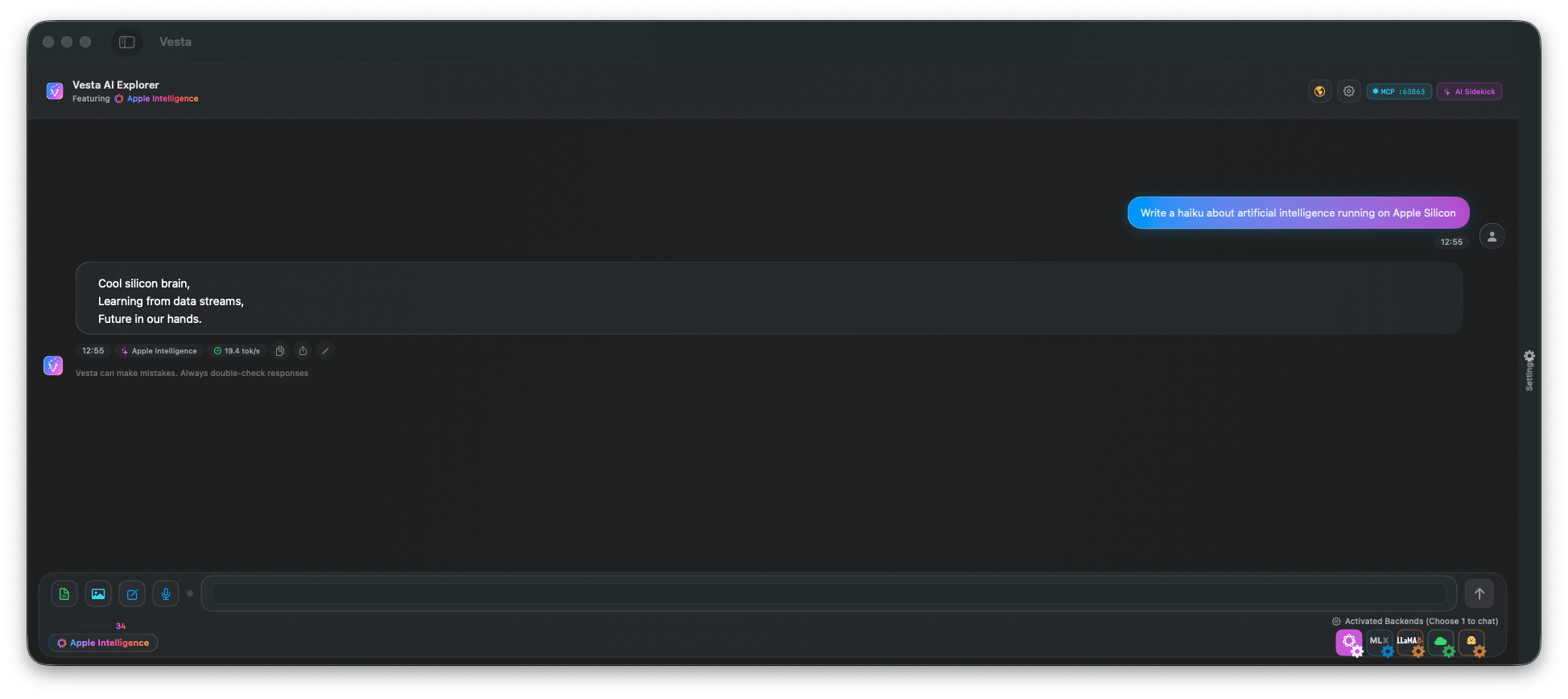 Apple Intelligence Backend